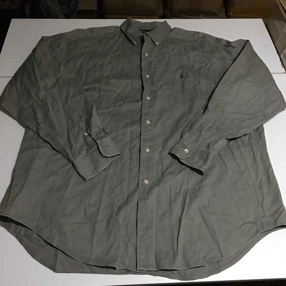 Ralph Lauren Blaire Mens Large Gray Long Sleeve Button Down Shirt - Picture 1 of 6